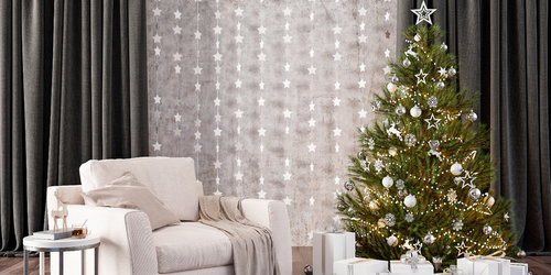 Decorative Christmas curtains