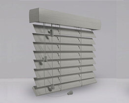 Dřevěné vnitřní žaluzie pískové barvy