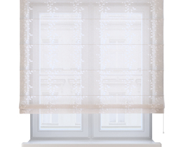 Římské rolety do obývacího pokoje pro arkýř