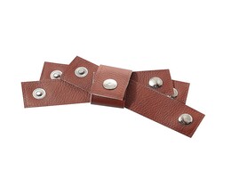 Zestaw obrączek na serwetki Eco Leather 4szt. hnědý