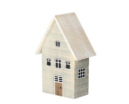 Dekoracja Snow House 19cm bílá šedá