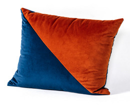 Poduszka Patchwork kwadratowa měděný inkoust