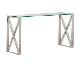 Konzolový stolek Senso stříbrný 120x40x80cm
