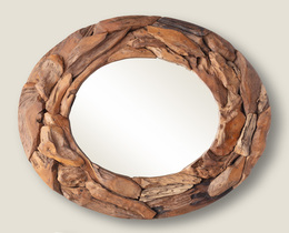 Lustro Naplavené dřevo ⌀100 cm