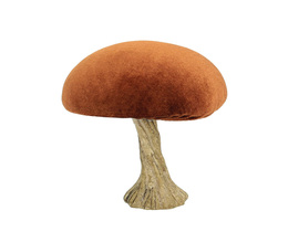 Dekoracja Sametová houba 10 cm oranžová