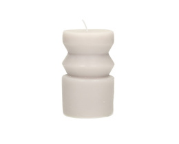 Świeca Cornelia 14cm světle šedá