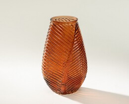 Szklany wazon List II 13x10x29 cm