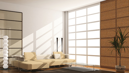 Volně zavěšené interiérové žaluzie