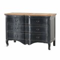 Chest of drawers Tulon 130x55x90 old black & natural
